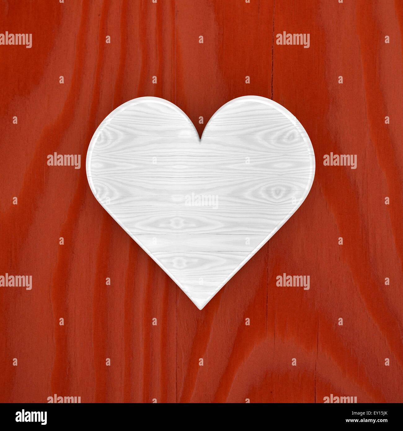 Card with heart of love Stock Photo