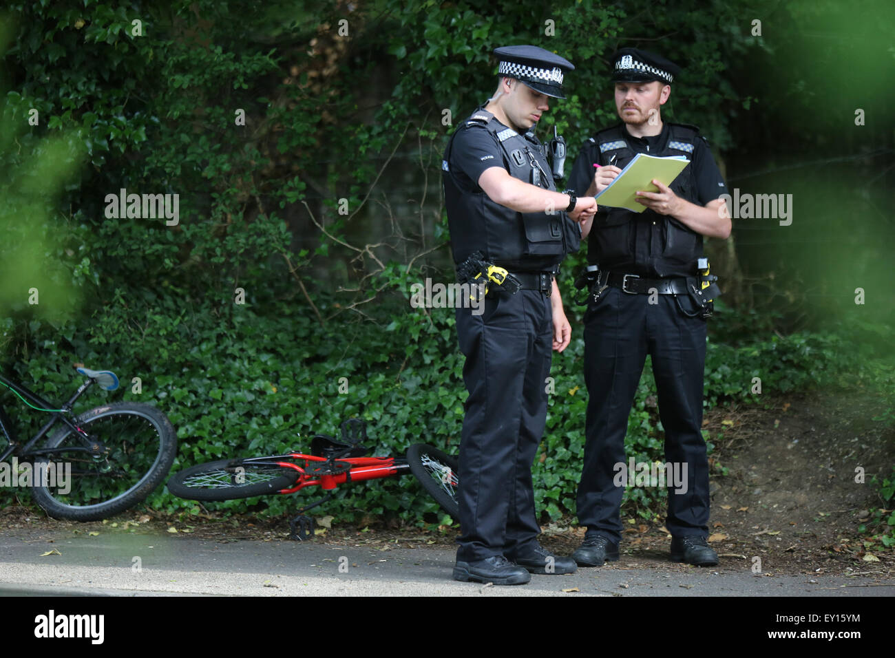 FILE PICS: Havant, UK. 26th June, 2015. Pictures from Scene of Double Stabbing in Havant Sunday 19 July 2015 : A homeless man who was facing trial for the attempted murder of two schoolboys has been found dead in his prison cell. Richard Walsh, 43, was accused of stabbing the two children, aged 12 and 13, in a street in Havant, last month. He was remanded in custody to Belmarsh Prison in south east London.  Jail staff found Walsh unresponsive in his cell this morning.  Staff and paramedics battled to save his life but he was pronounced dead. Credit:  jason kay/Alamy Live News Stock Photo