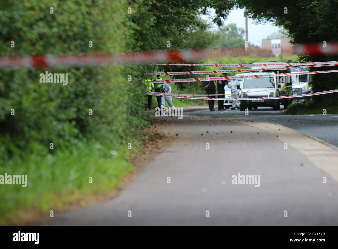 FILE PICS: Havant, UK. 26th June, 2015. Pictures from Scene of Double Stabbing in Havant Sunday 19 July 2015 : A homeless man who was facing trial for the attempted murder of two schoolboys has been found dead in his prison cell. Richard Walsh, 43, was accused of stabbing the two children, aged 12 and 13, in a street in Havant, last month. He was remanded in custody to Belmarsh Prison in south east London.  Jail staff found Walsh unresponsive in his cell this morning.  Staff and paramedics battled to save his life but he was pronounced dead. Credit:  jason kay/Alamy Live News Stock Photo