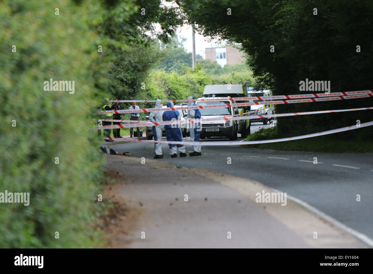 FILE PICS: Havant, UK. 26th June, 2015. Pictures from Scene of Double Stabbing in Havant Sunday 19 July 2015 : A homeless man who was facing trial for the attempted murder of two schoolboys has been found dead in his prison cell. Richard Walsh, 43, was accused of stabbing the two children, aged 12 and 13, in a street in Havant, last month. He was remanded in custody to Belmarsh Prison in south east London.  Jail staff found Walsh unresponsive in his cell this morning.  Staff and paramedics battled to save his life but he was pronounced dead. Credit:  jason kay/Alamy Live News Stock Photo