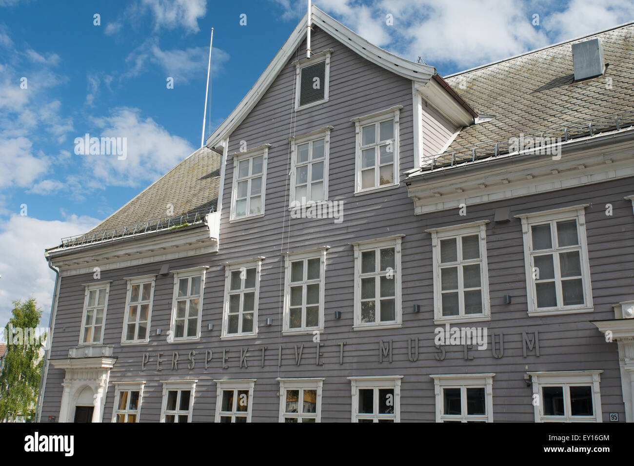 Norway, Tromso. Perspektivet Museum housed in a historic 1838 wooden