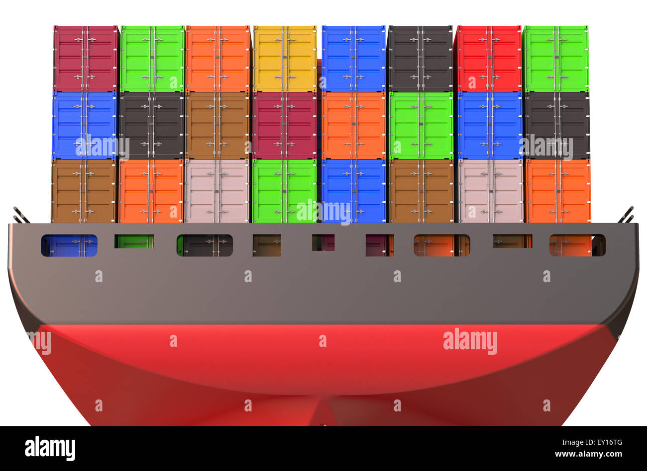 Container Ship isolated on white background Stock Photo - Alamy