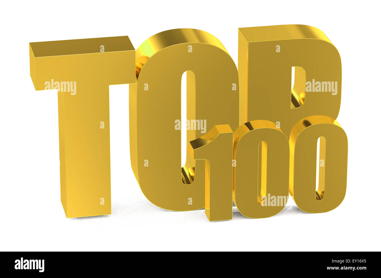 Top 100, 3d illustration isolated on white background Stock Photo