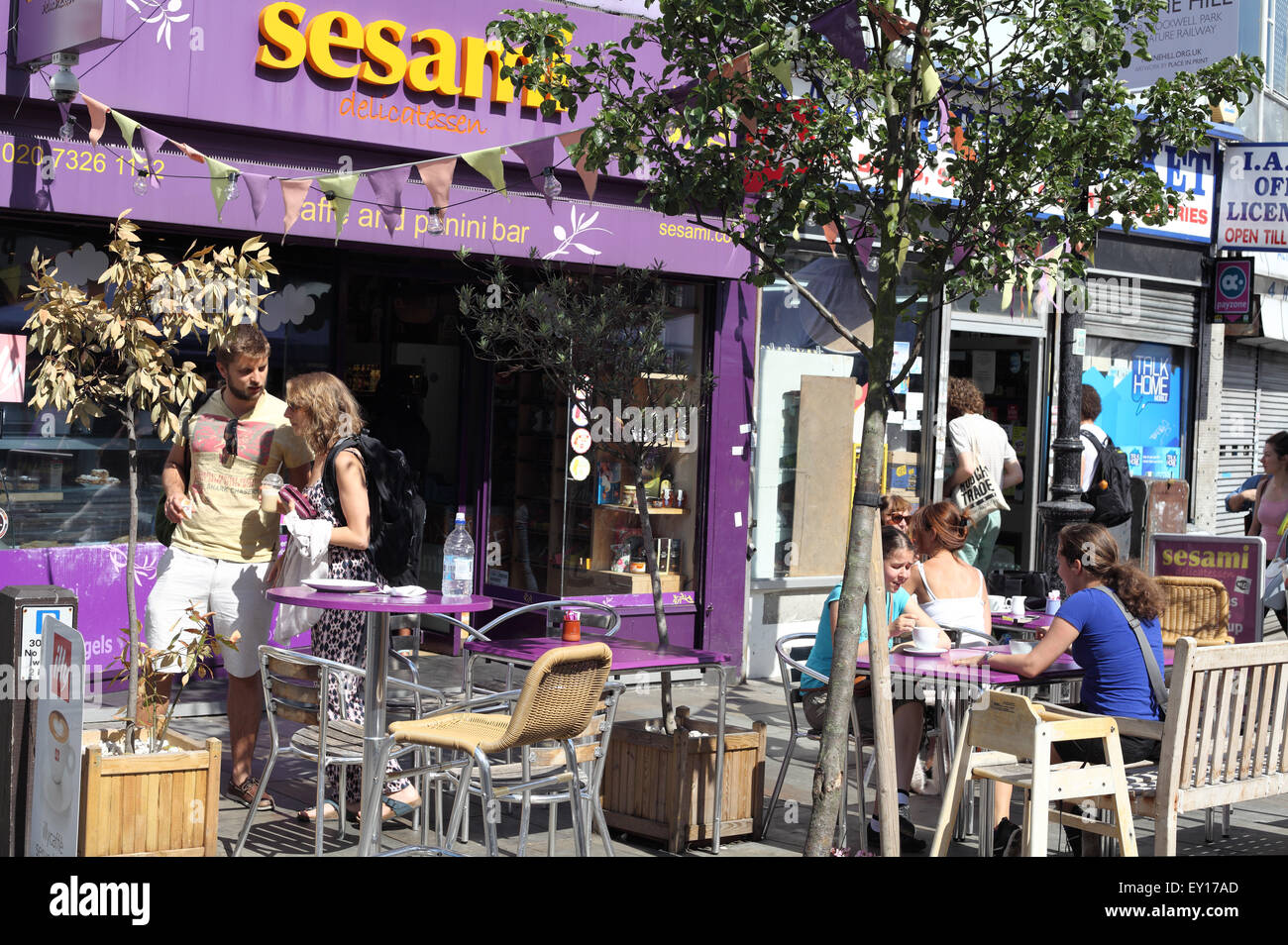Sesami cafe and delicatessen, Railton road, Herne Hill, SE24 London Stock Photo