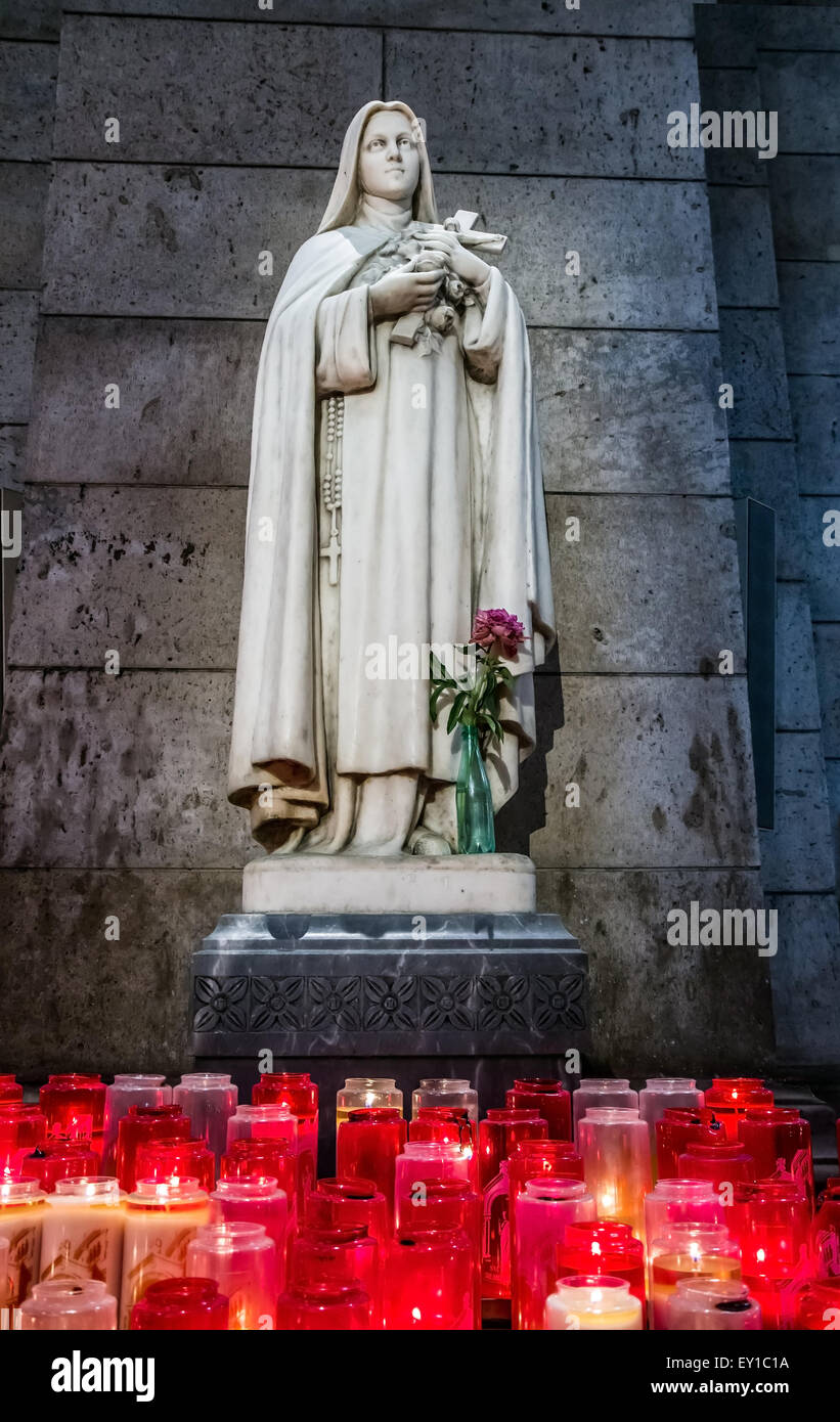 statue in Basilica of the Sacred Heart of Jesus Stock Photo