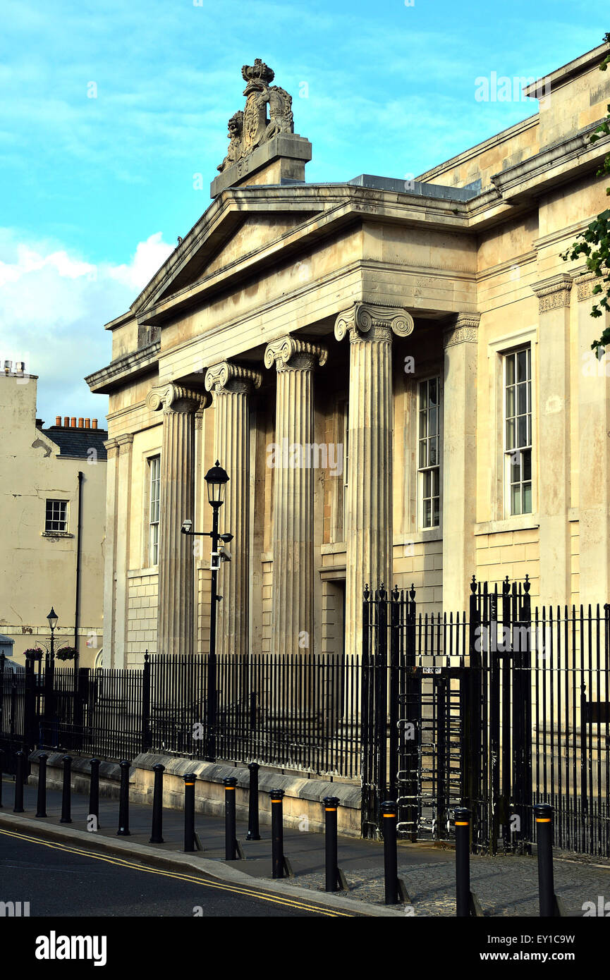 Londonderry (Derry) courthouse, Bishop Street was built in 1813. Stock Photo