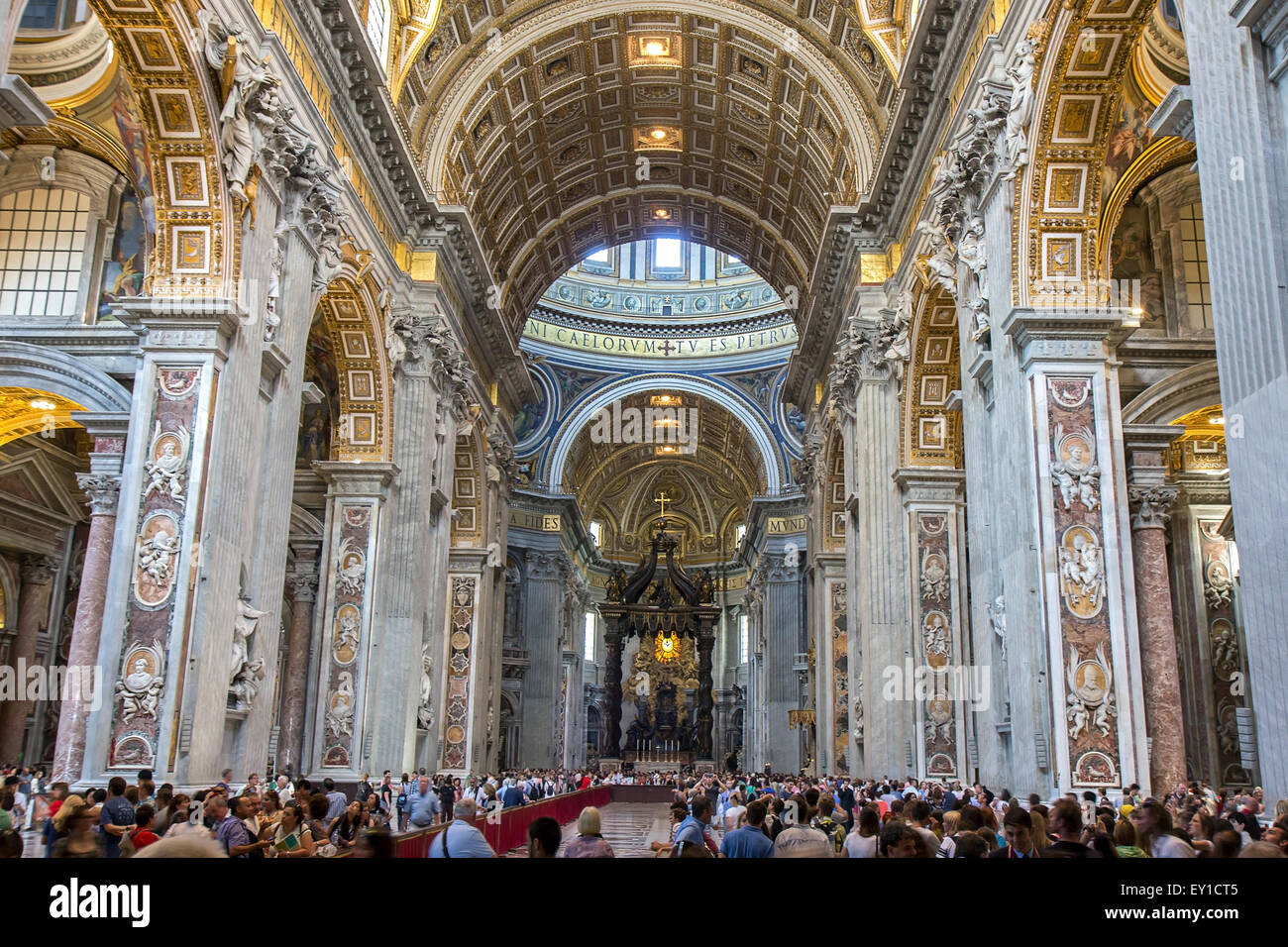 Indoor St. Peter's Basilica Stock Photo