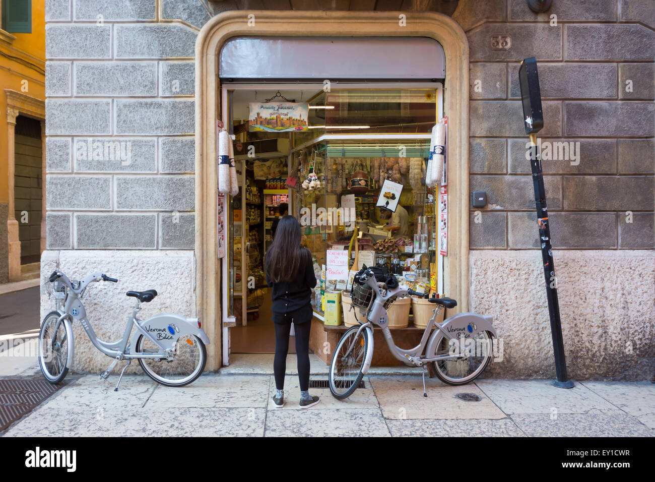 Shop Front in Verona, Italy Stock Photo Alamy