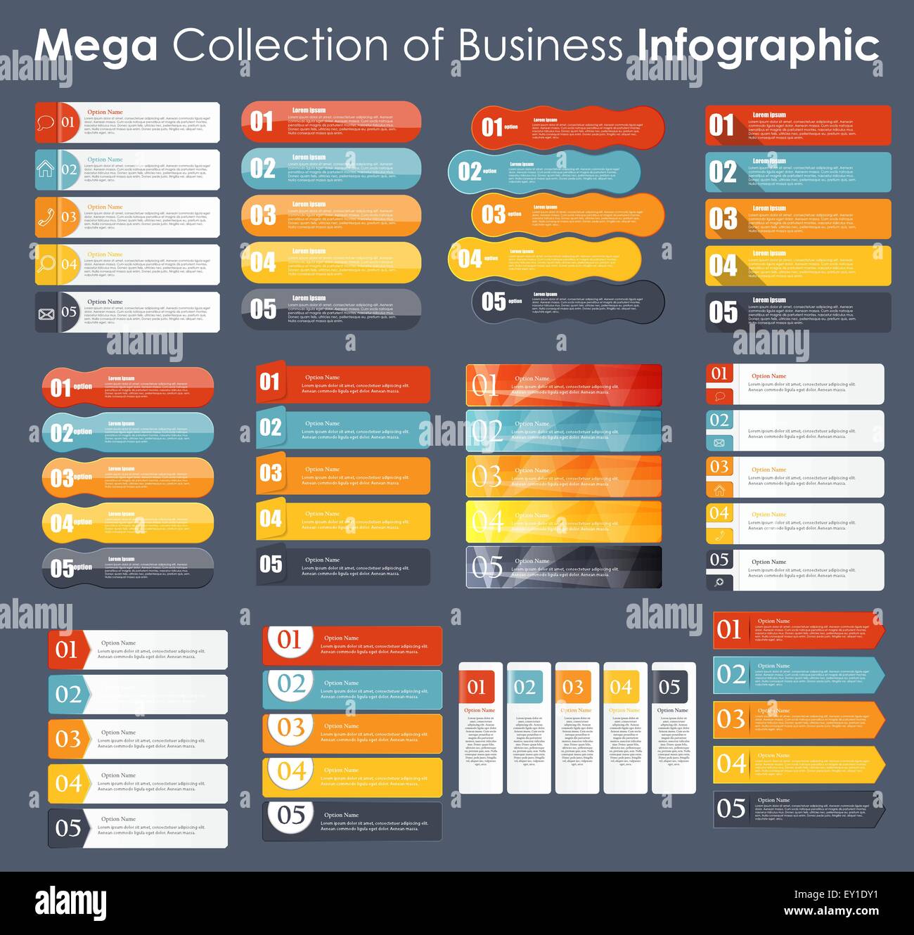 Set of Infographic Templates for Business Vector Illustration Stock ...