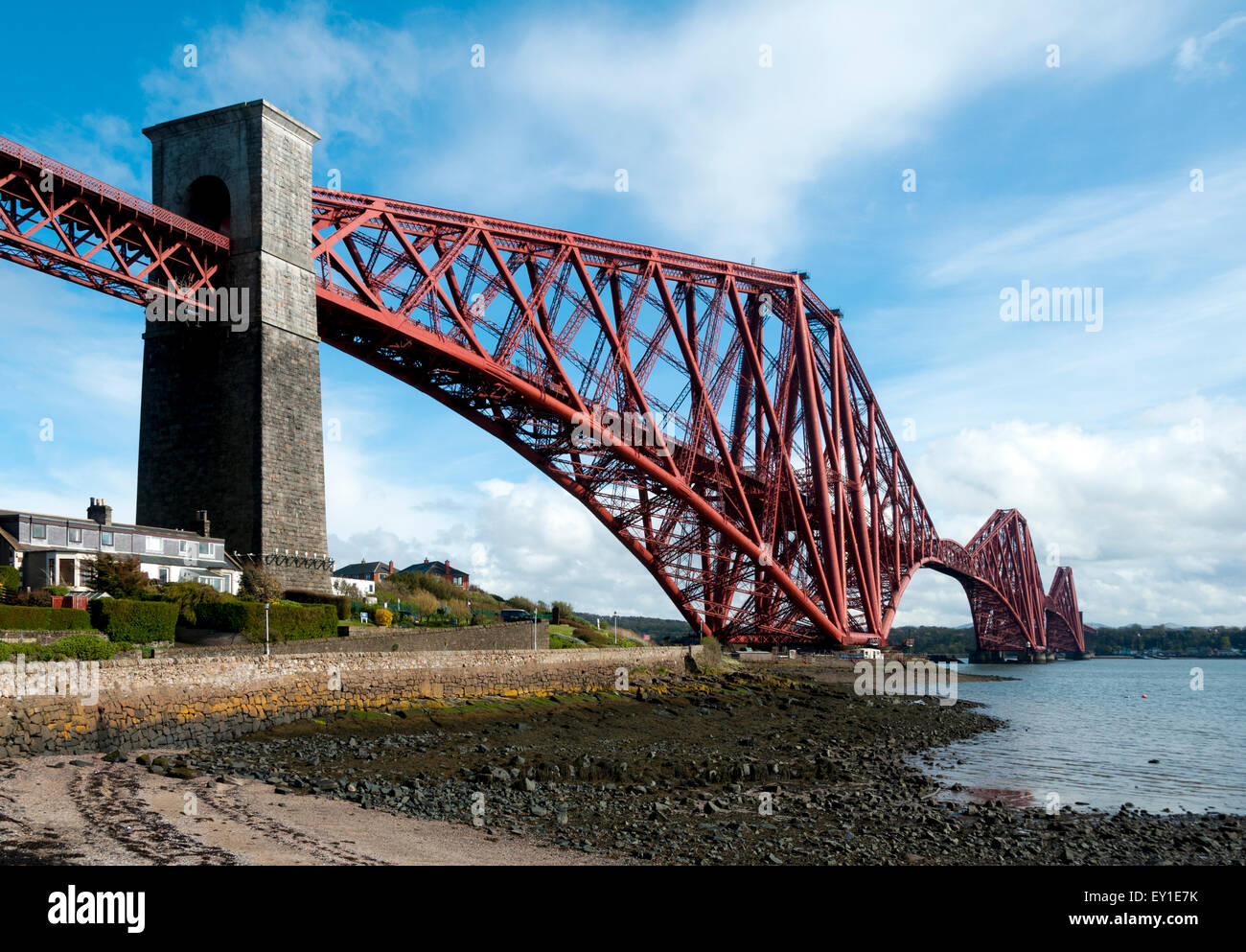 The Forth Rail Bridge, over the Firth of Forth, from North Queensferry, near Edinburgh, Scotland, UK Stock Photo