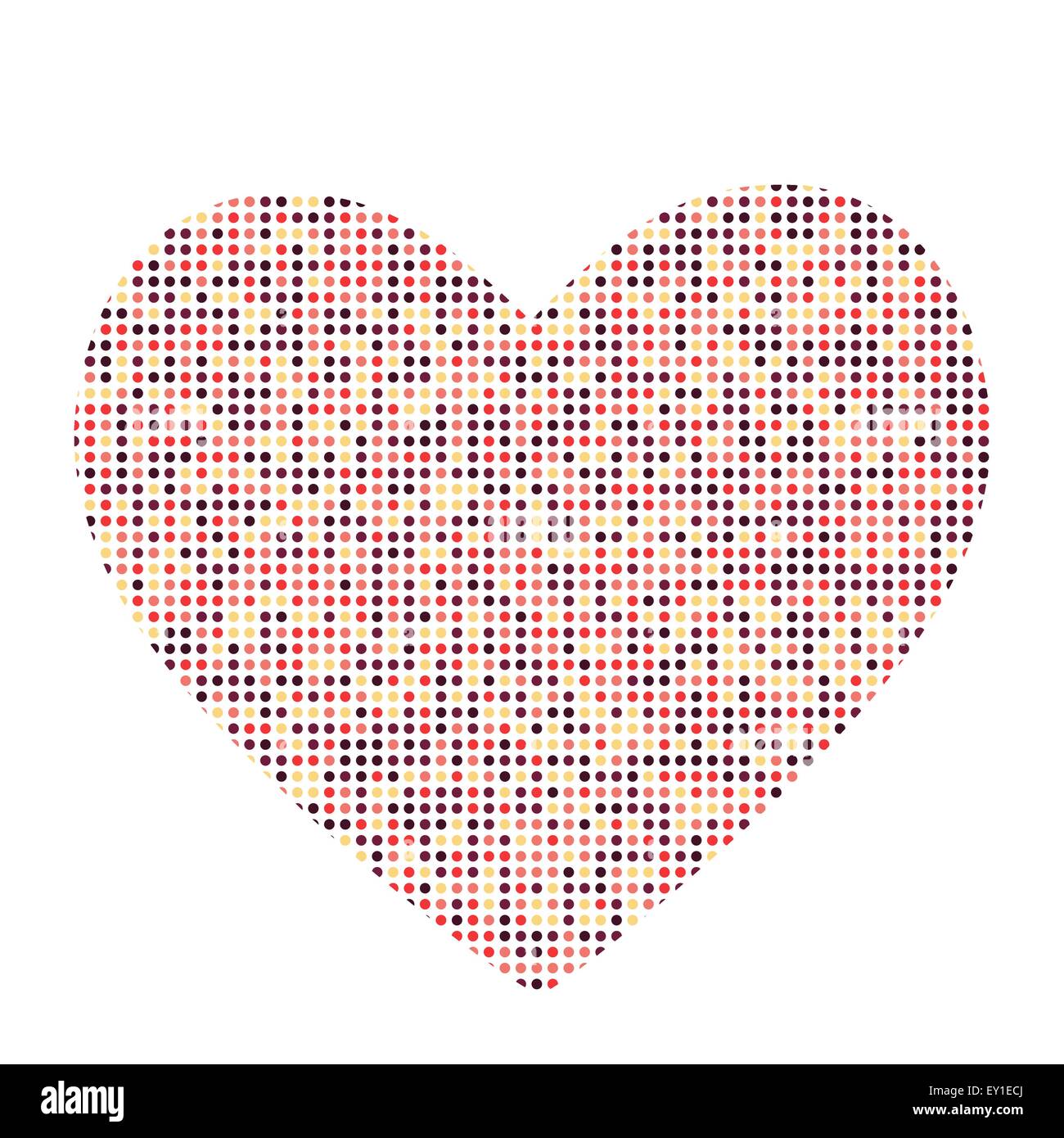 Valentines Day Card with Heart Vector Illustration Stock Vector Image ...