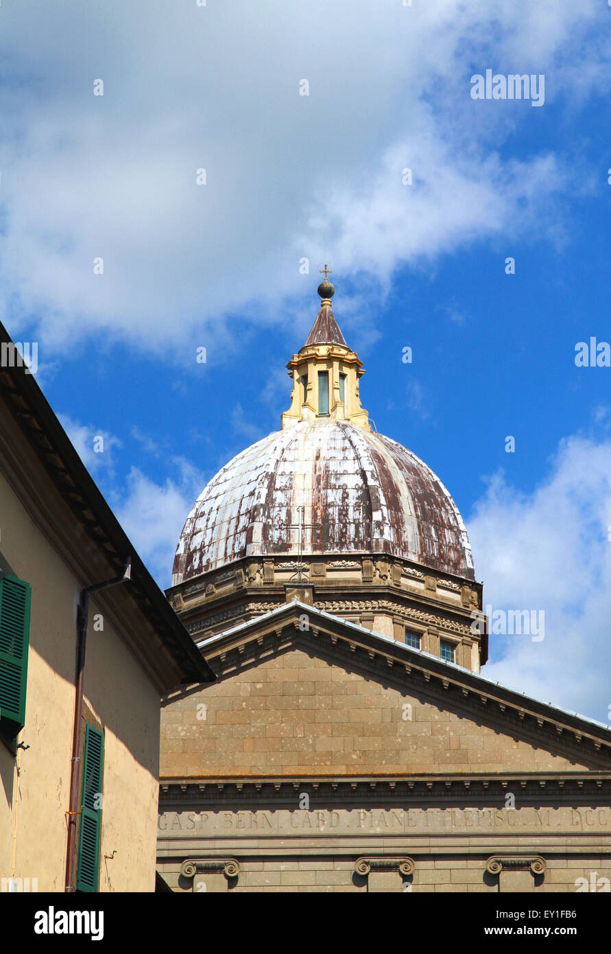 Santa Rosa church top in Viterbo, Italy Stock Photo