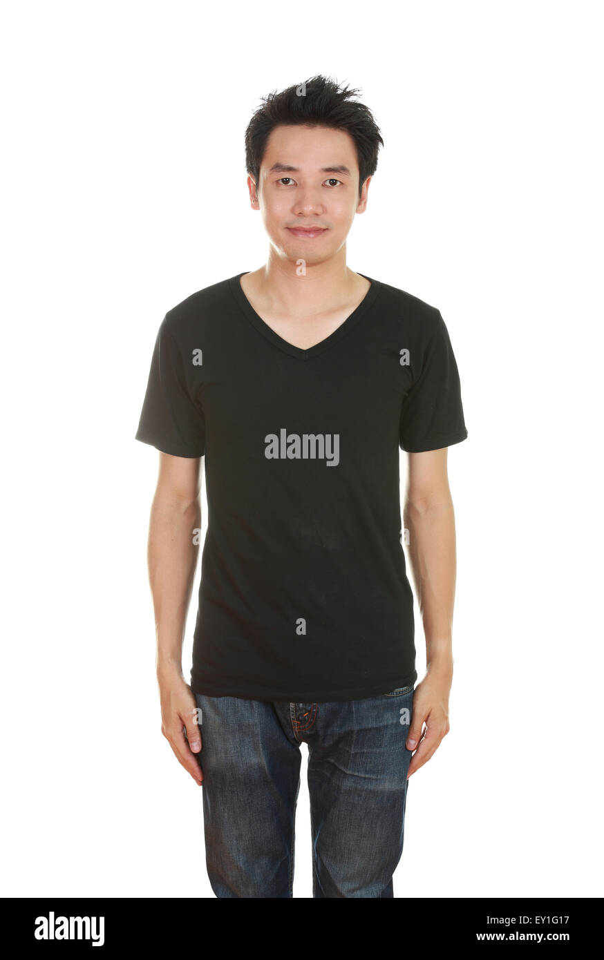 Blank black t-shirt on grunge background Stock Photo - Alamy