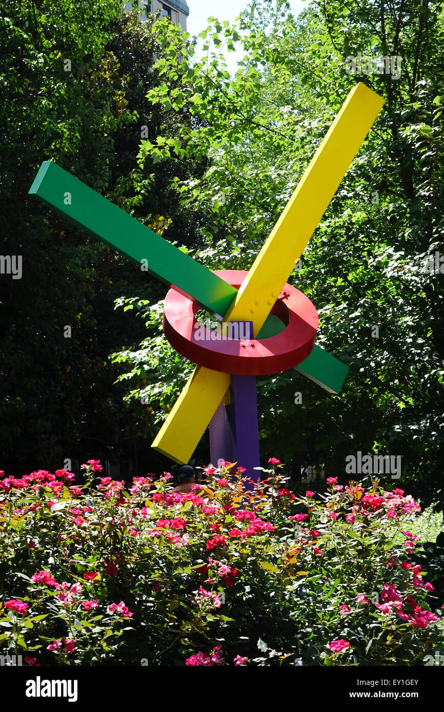 "Mantra" by Ray Katz Charles Krutch Park, downtown Knoxville, Tennessee Stock Photo