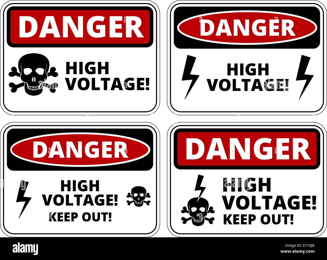 High voltage zone Stock Vector Images - Alamy