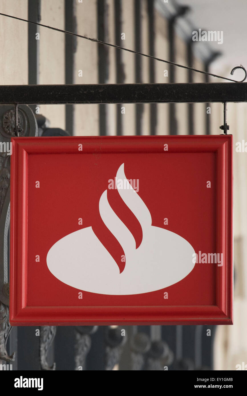Santander sign logo Stock Photo