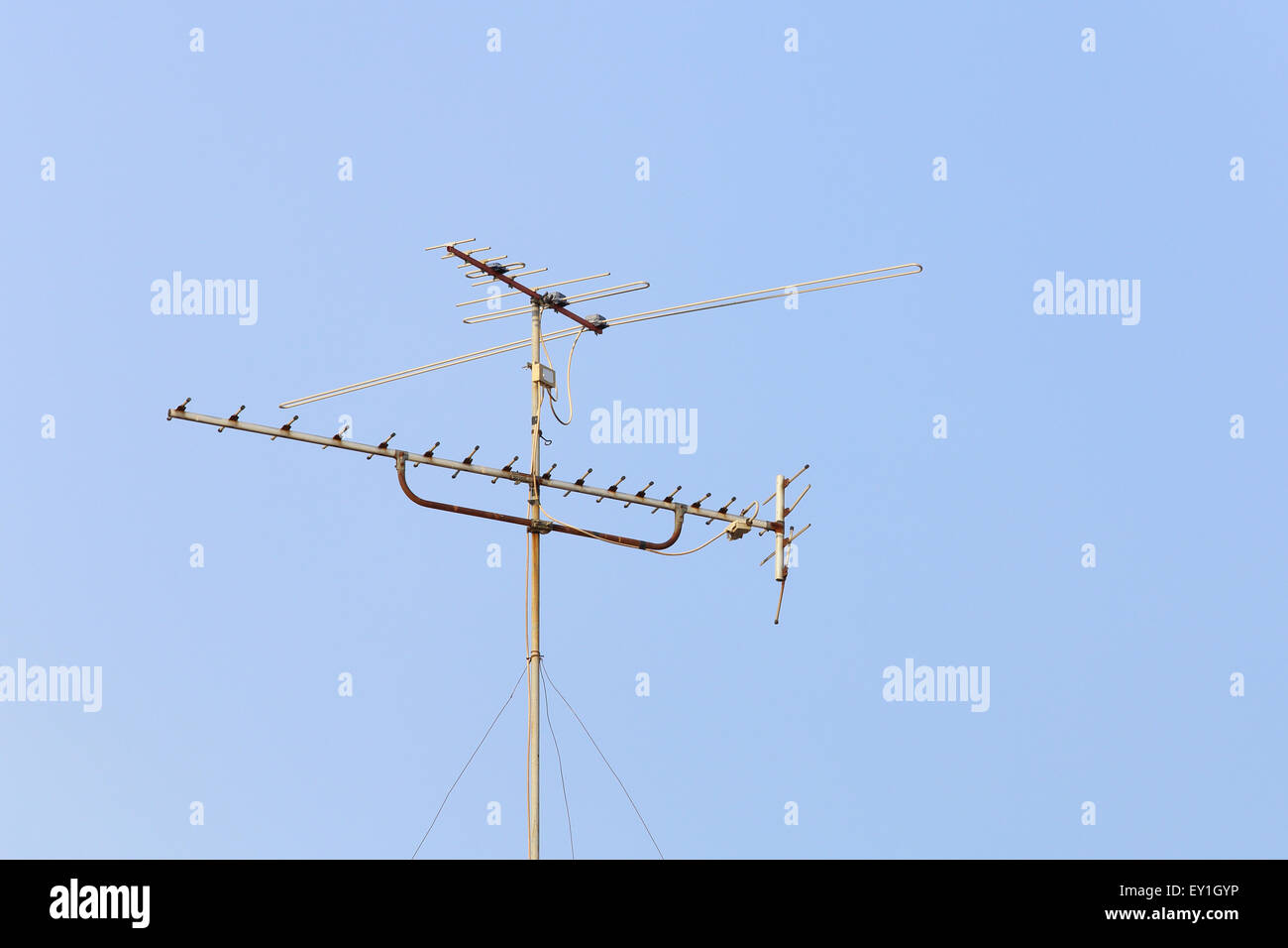aerial digital television radio antenna with sky Stock Photo Alamy