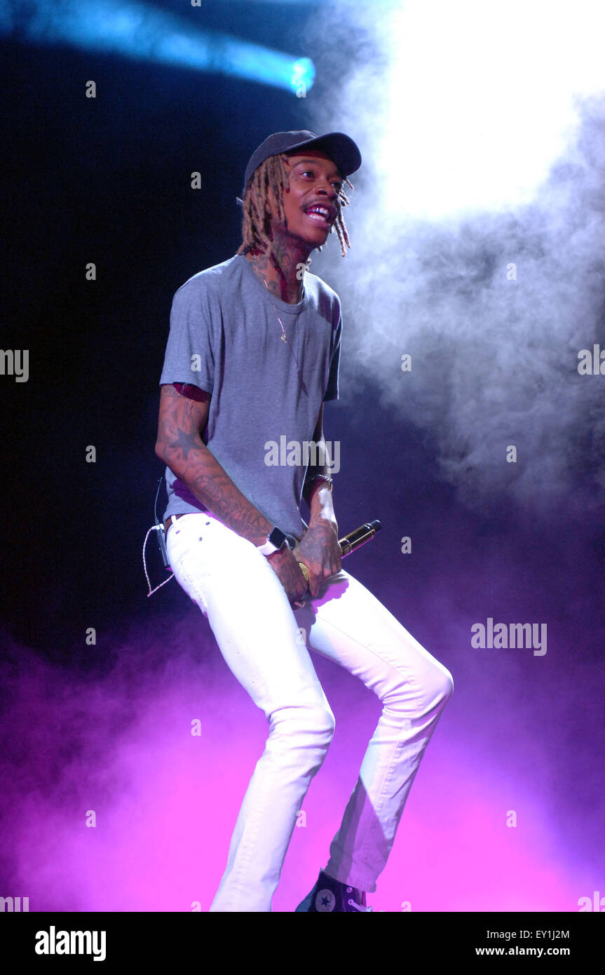 Raleigh, North Carolina, USA. 18th July, 2015. Rapper WIZ KHALIFA ...
