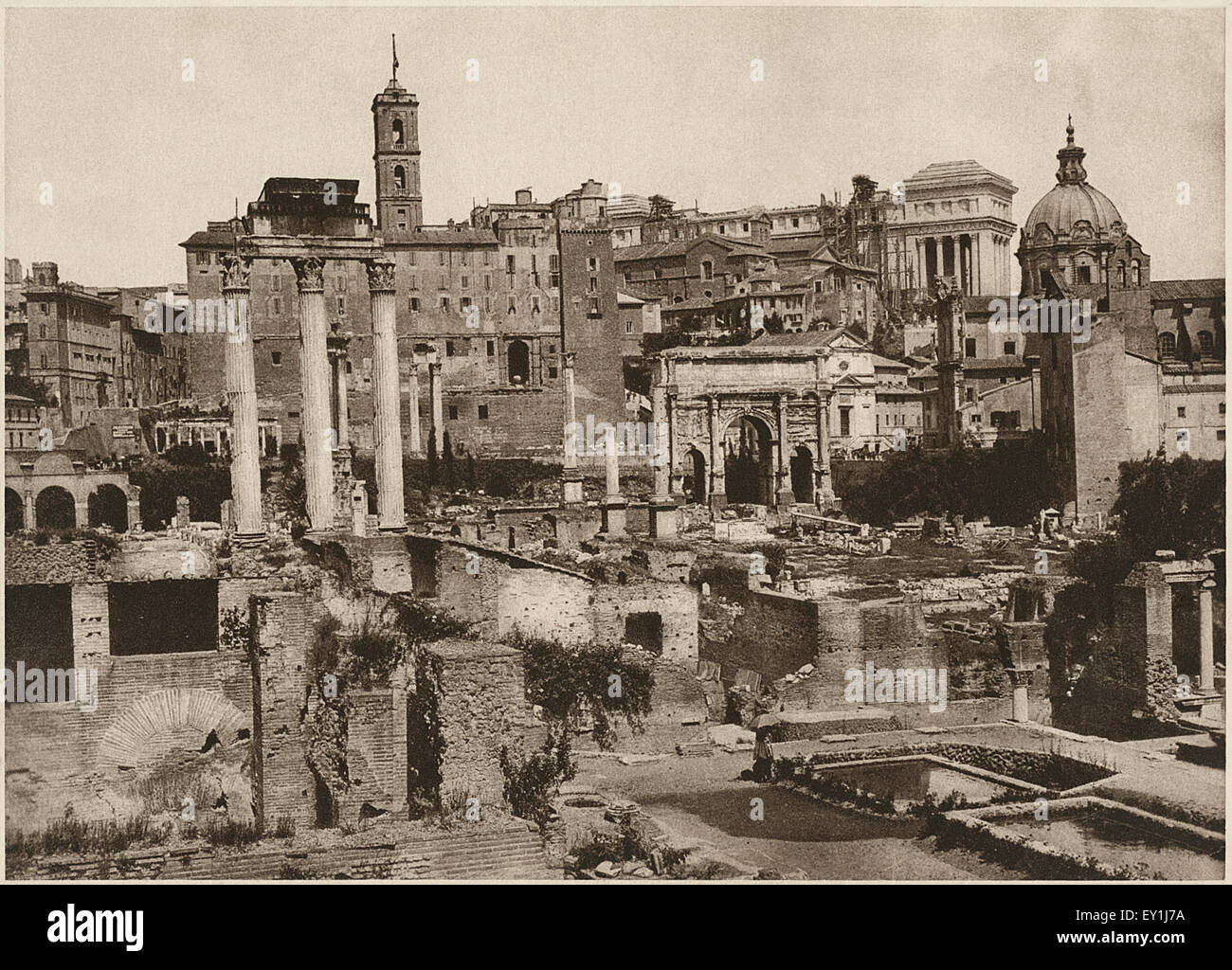 Forum toward the Capitol, Rome, Italy, circa 1910 Stock Photo - Alamy