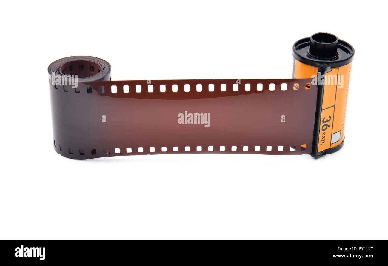 35 mm film cartridge on white background Stock Photo - Alamy