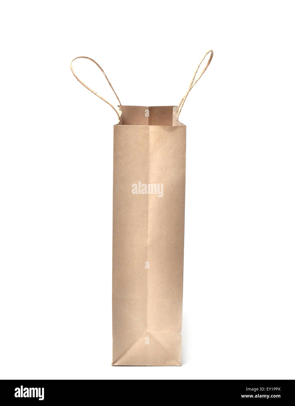 brown paper bag on a white background Stock Photo