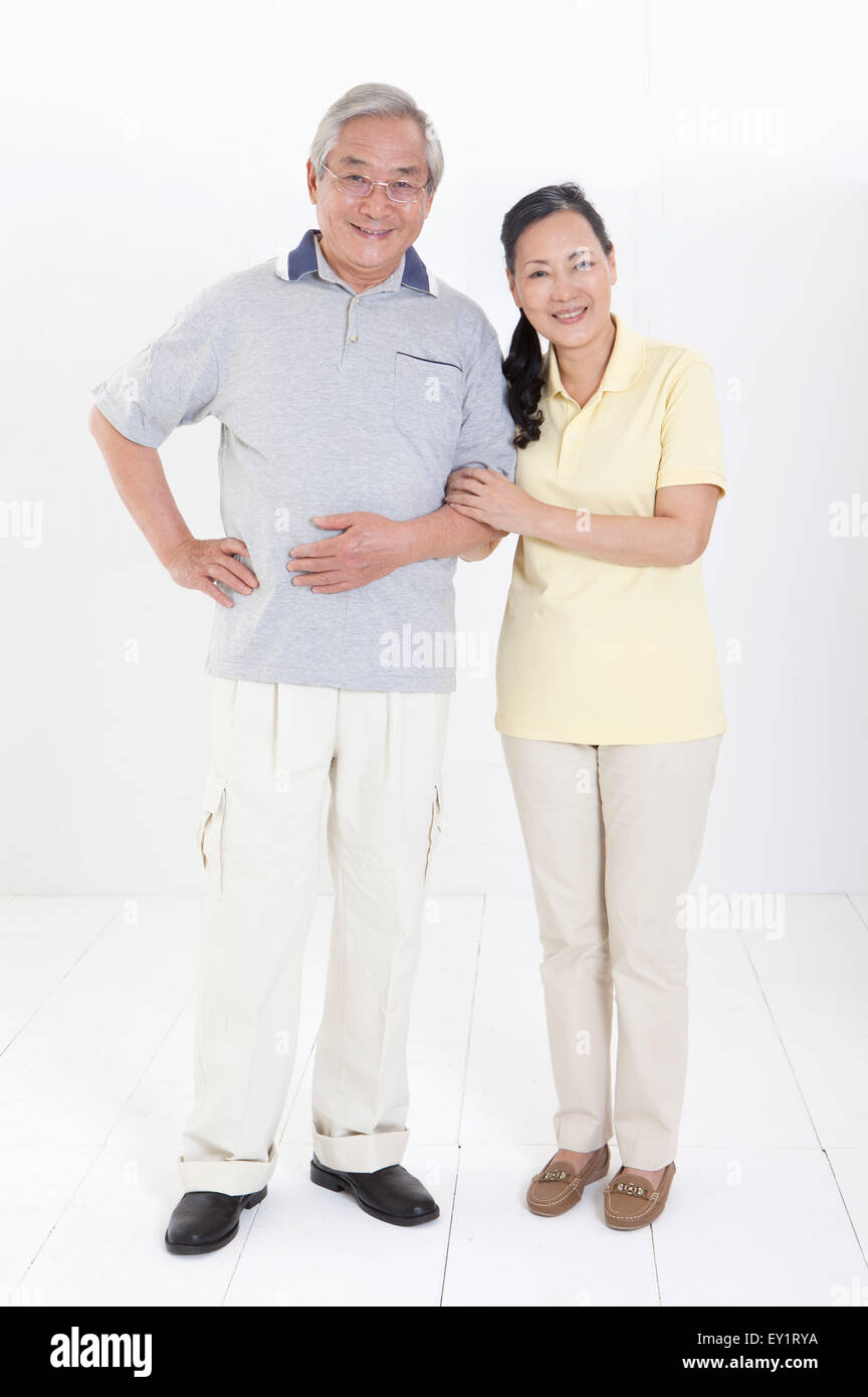 Asian couple full length mature hi-res stock photography and images - Alamy