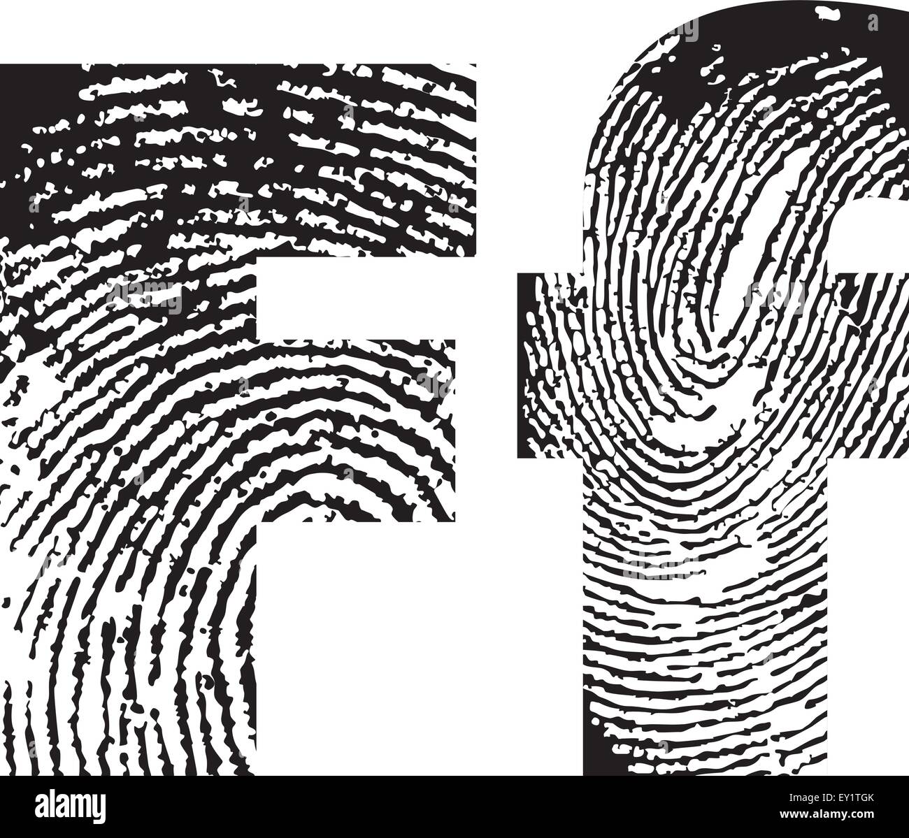 finger print alphabet vector illustration Stock Vector Image & Art