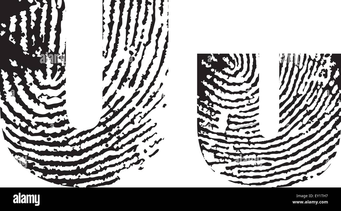 finger print alphabet vector illustration Stock Vector Image & Art
