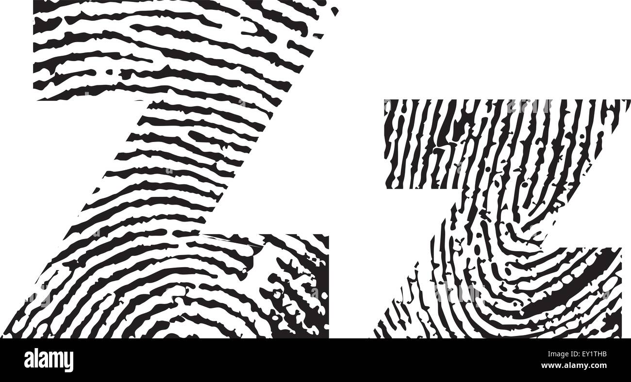 finger print alphabet vector illustration Stock Vector Image & Art