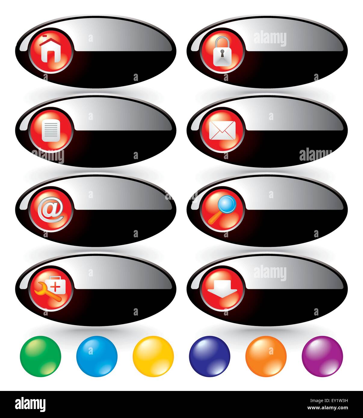 buttons for web design - vector illustration Stock Vector Image & Art ...