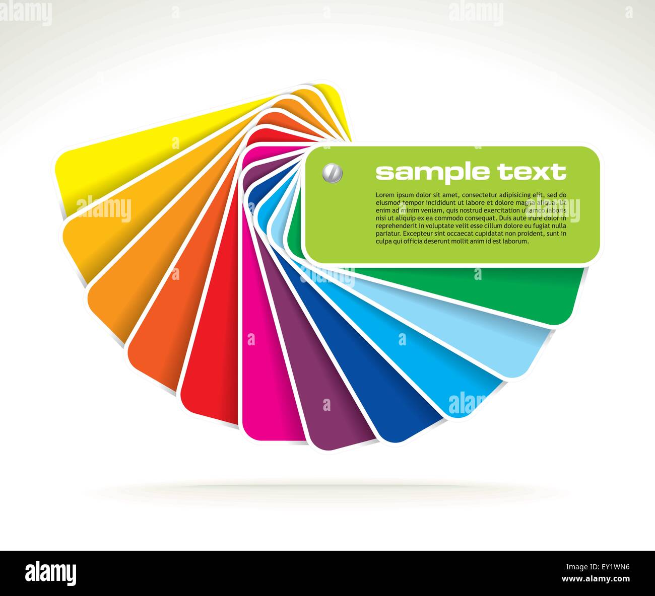 colour guide with sample text- vector illustration Stock Vector