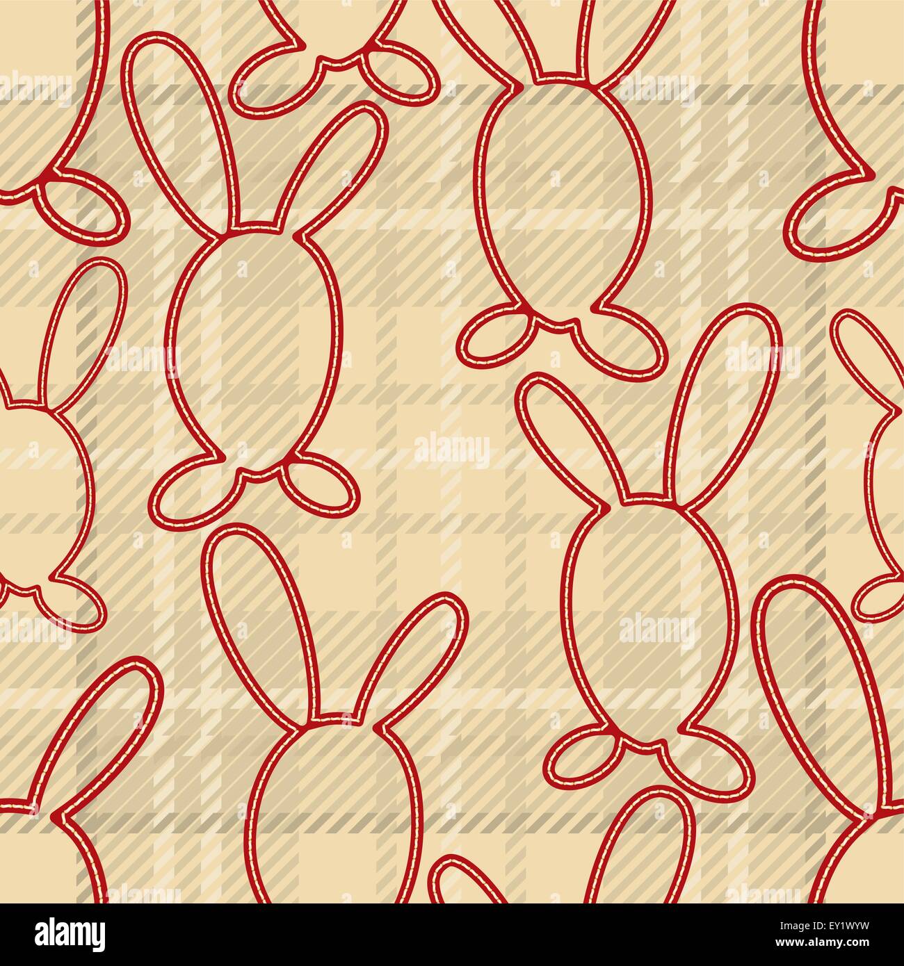 seamless pattern with bunnies - vector illustration Stock Vector Image ...