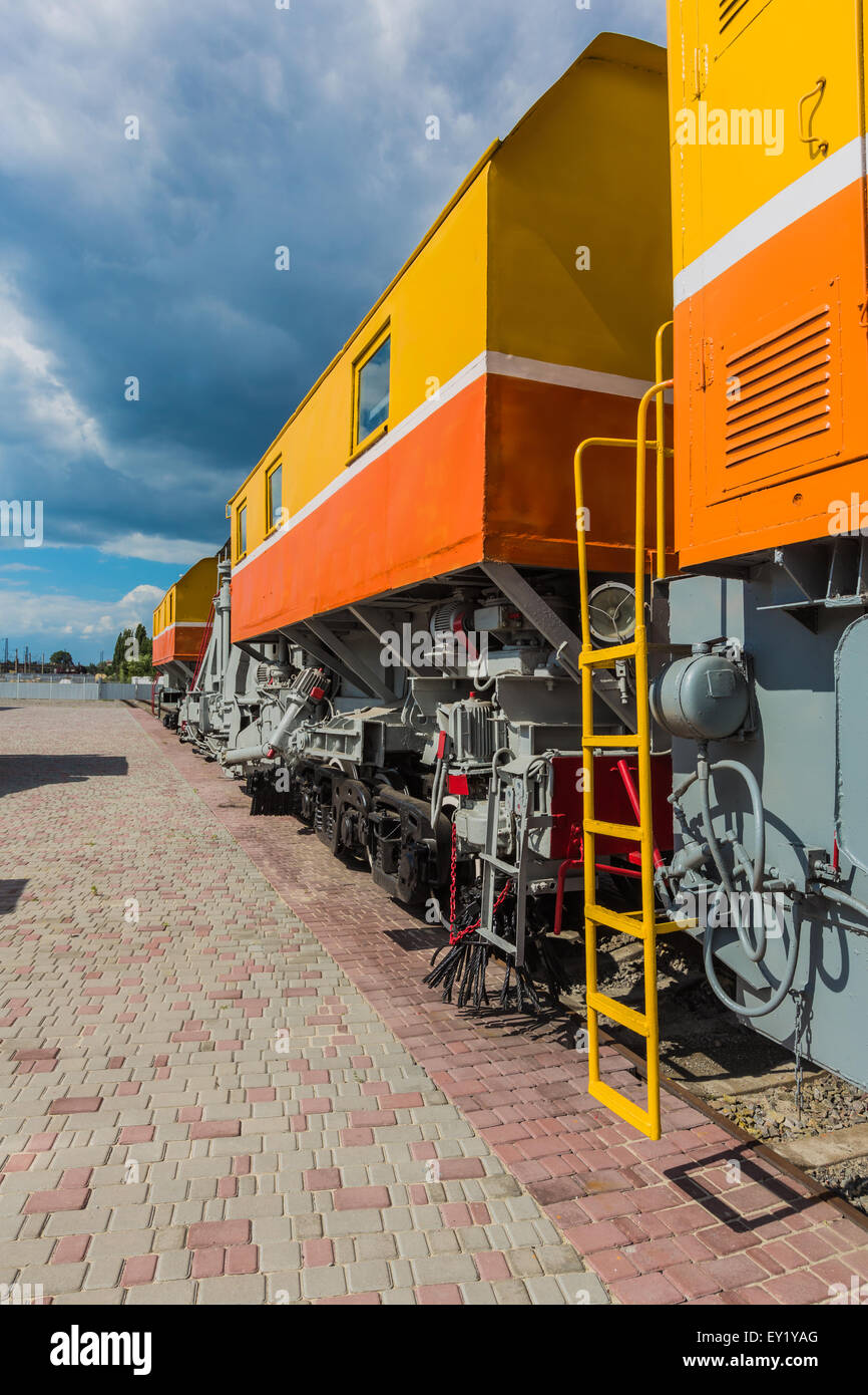 vintage train on a background of blue sky Stock Photo - Alamy
