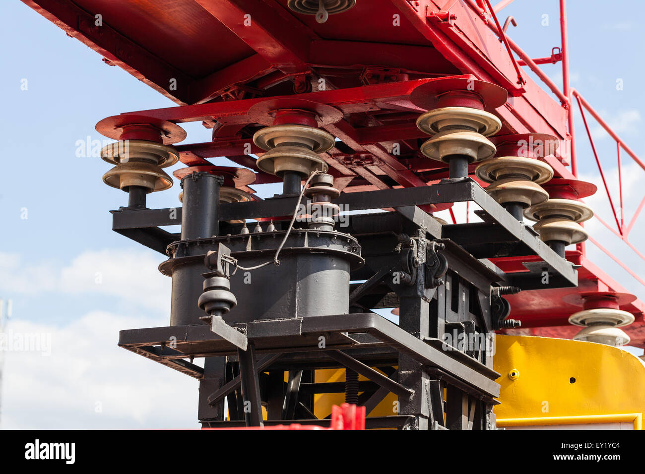 portable electric power plant the railway closeup Stock Photo Alamy