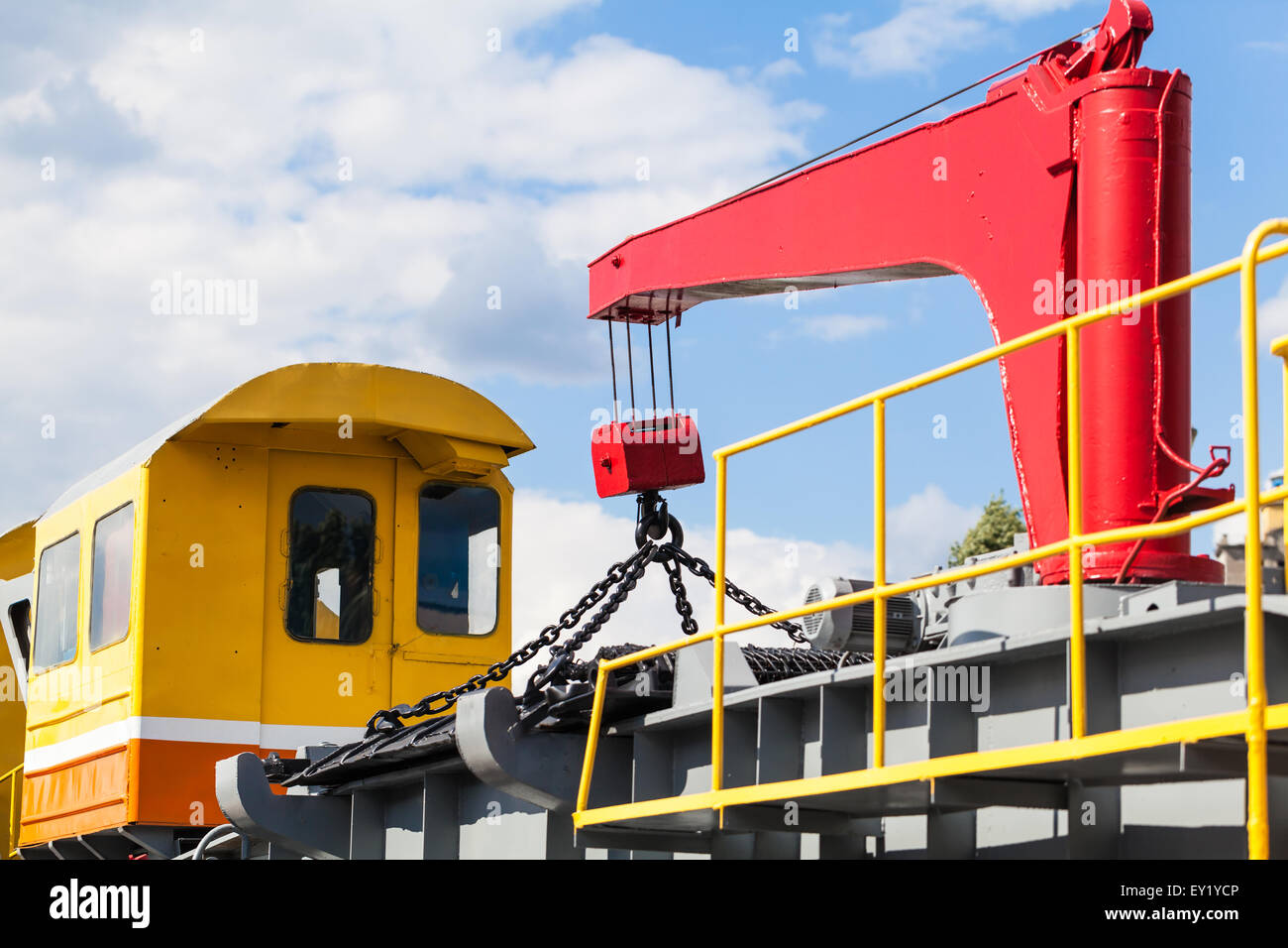 Old mechanism repair and construction of the train Stock Photo - Alamy