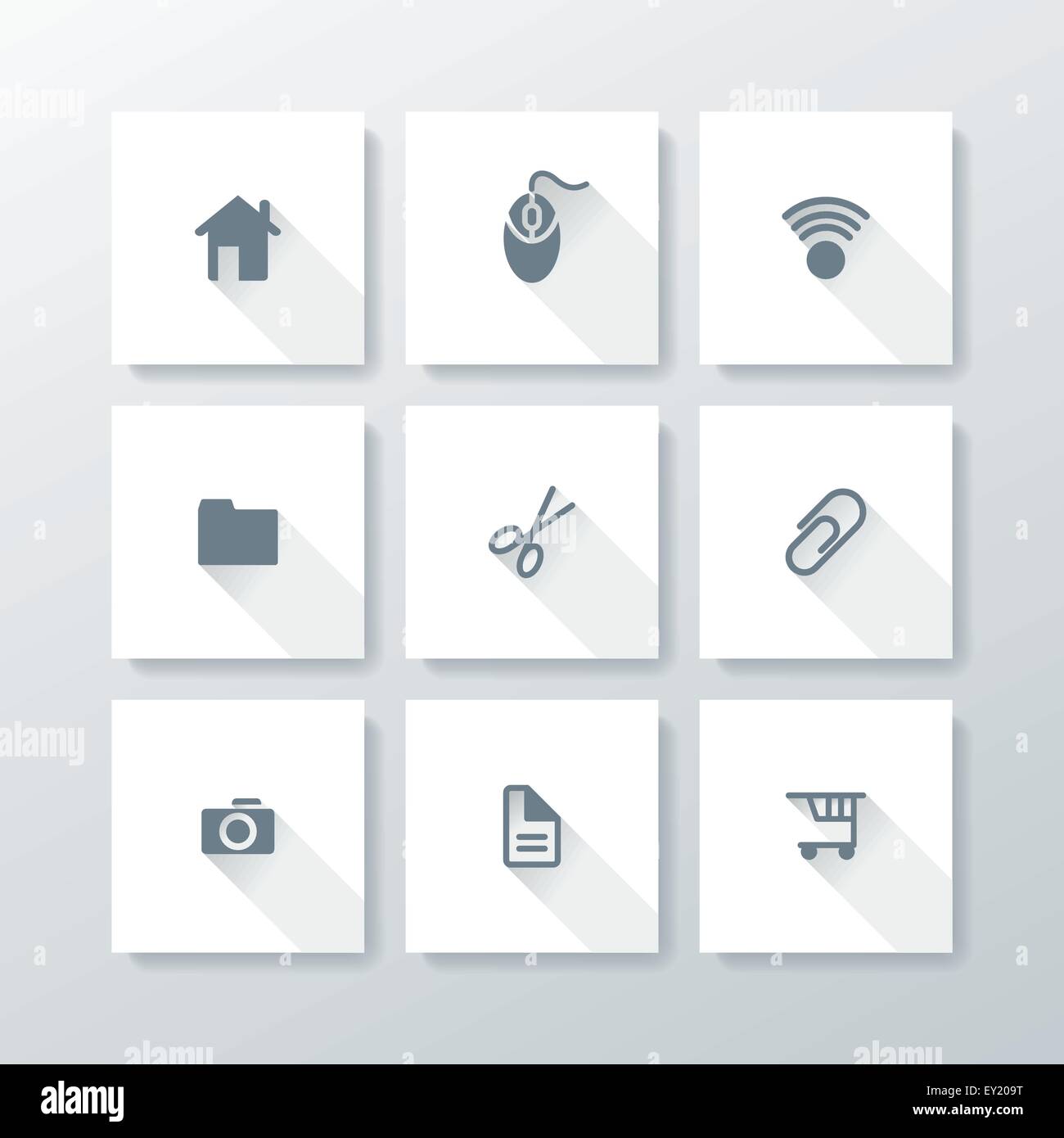 Flat web icon set - vector illustration Stock Vector Image & Art - Alamy