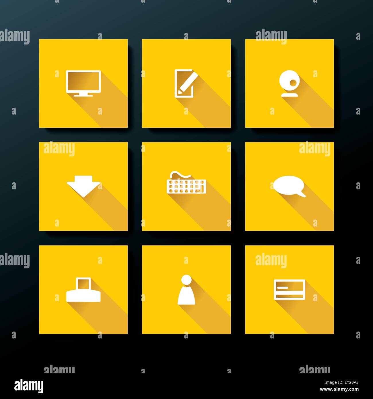 Flat web icon set - vector illustration Stock Vector Image & Art - Alamy