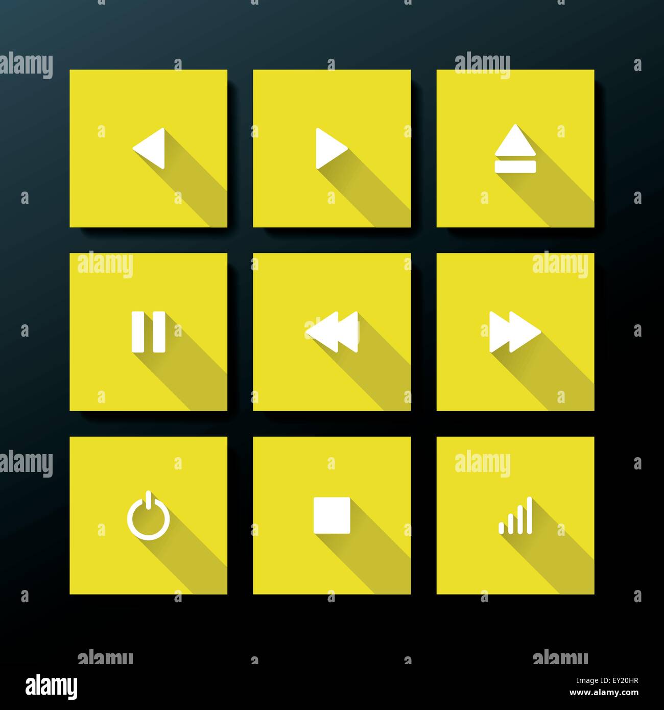 Flat media icon set - vector illustration Stock Vector Image & Art - Alamy