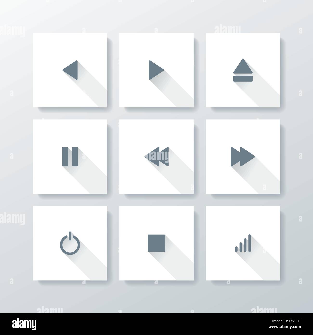 Flat media icon set - vector illustration Stock Vector Image & Art - Alamy