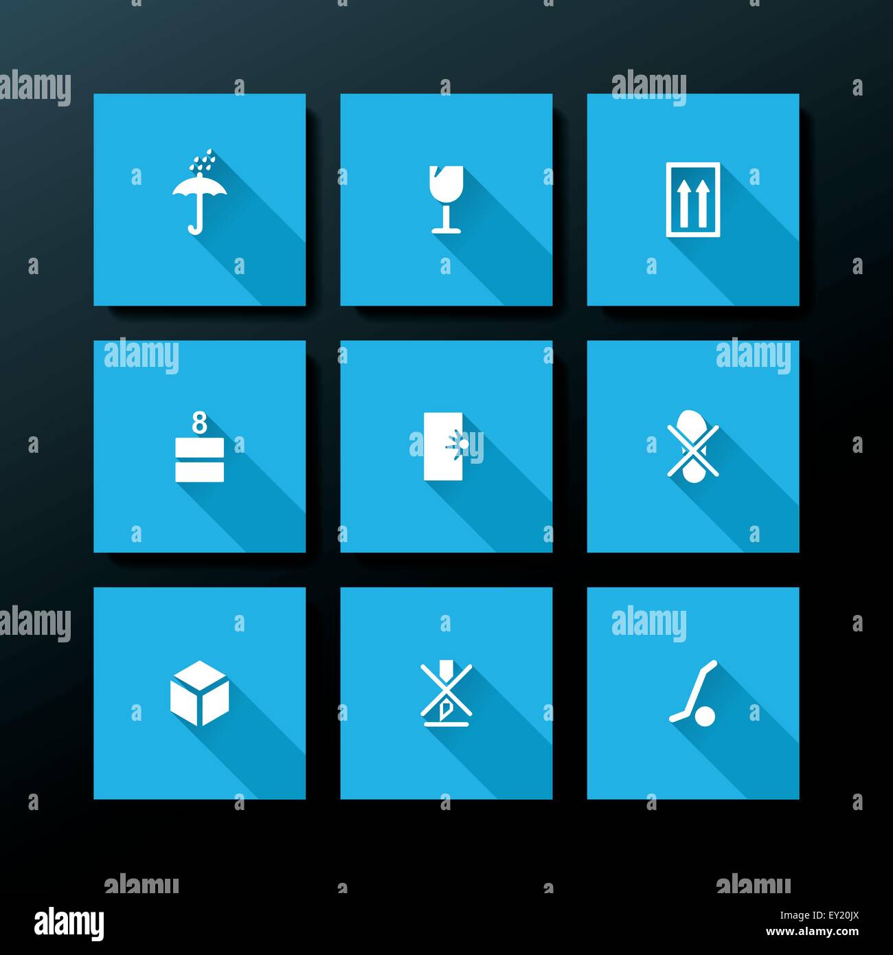 Flat packaging icon set - vector illustration Stock Vector Image & Art ...