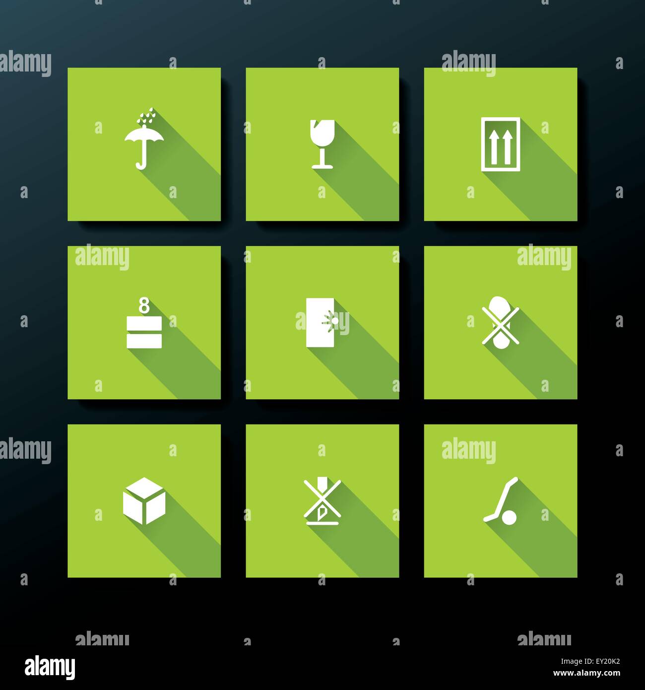 Flat packaging icon set - vector illustration Stock Vector Image & Art ...
