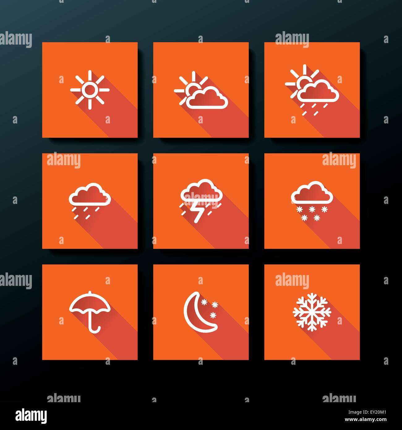 Weather icon set - vector illustration Stock Vector Image & Art - Alamy