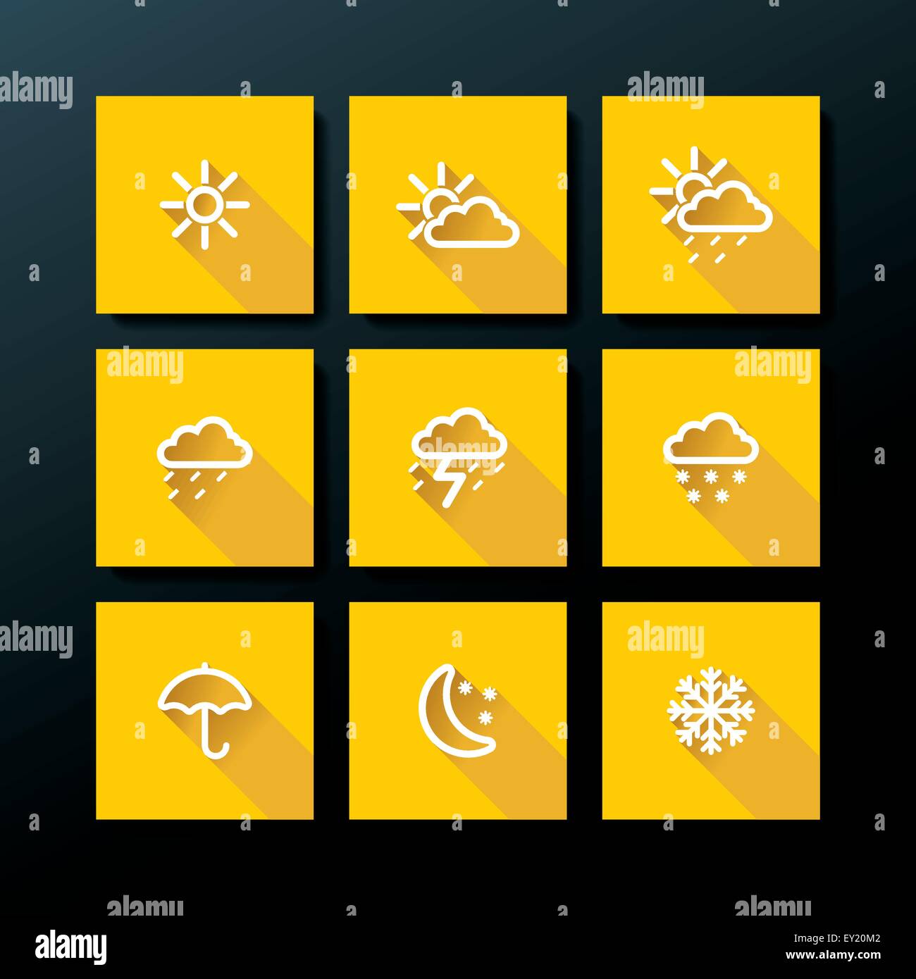 Weather icon set - vector illustration Stock Vector Image & Art - Alamy