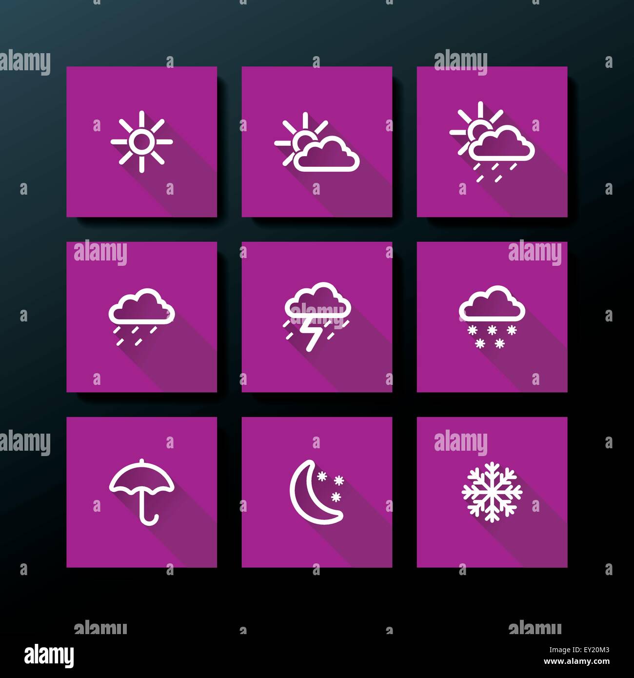 Weather icon set - vector illustration Stock Vector Image & Art - Alamy