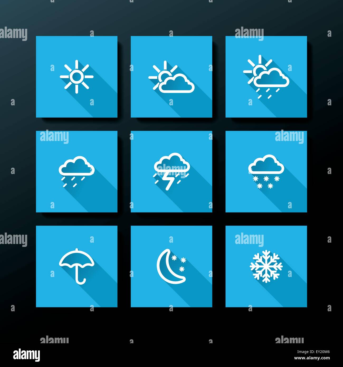 Weather icon set - vector illustration Stock Vector Image & Art - Alamy