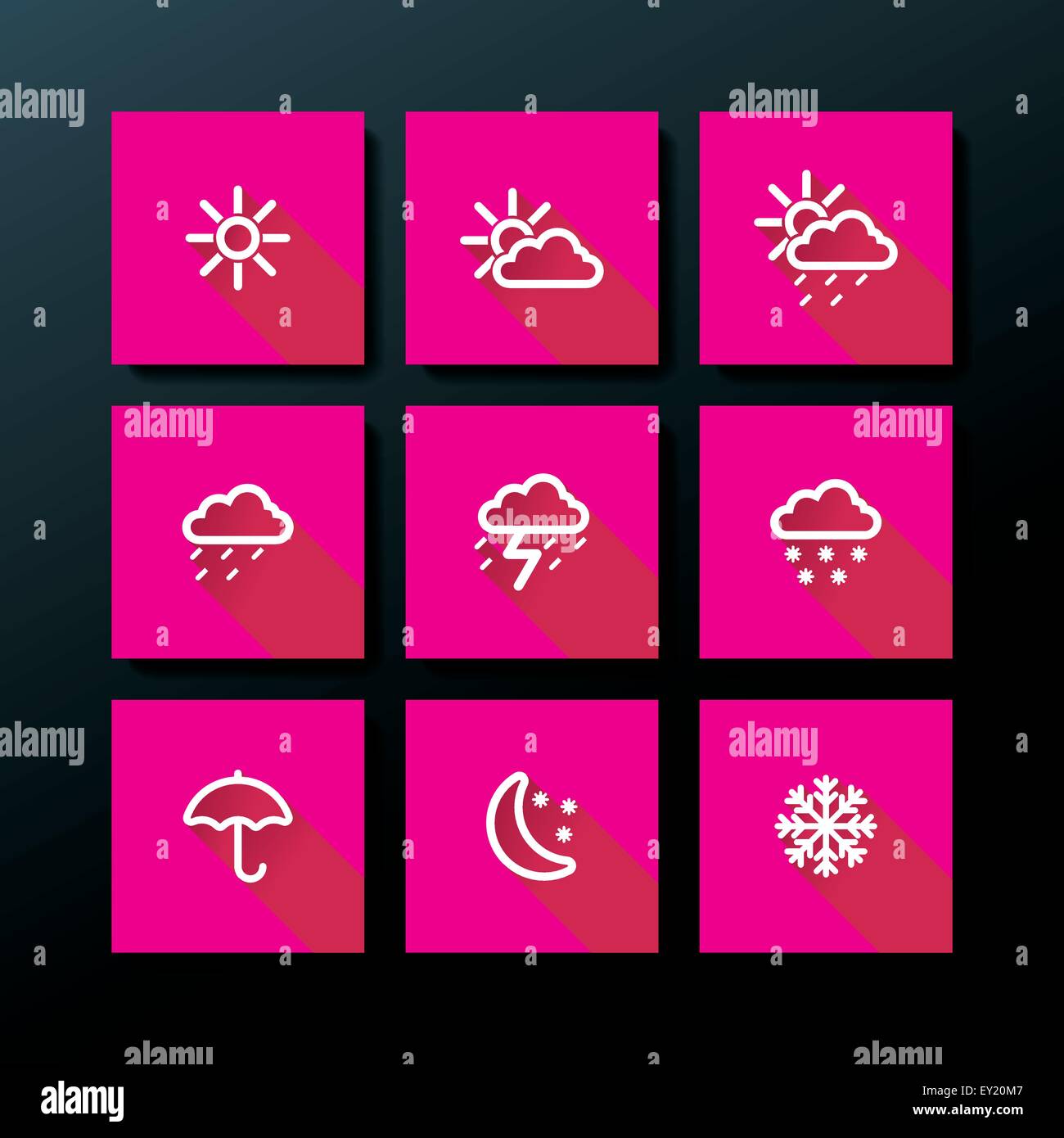 Weather icon set - vector illustration Stock Vector Image & Art - Alamy