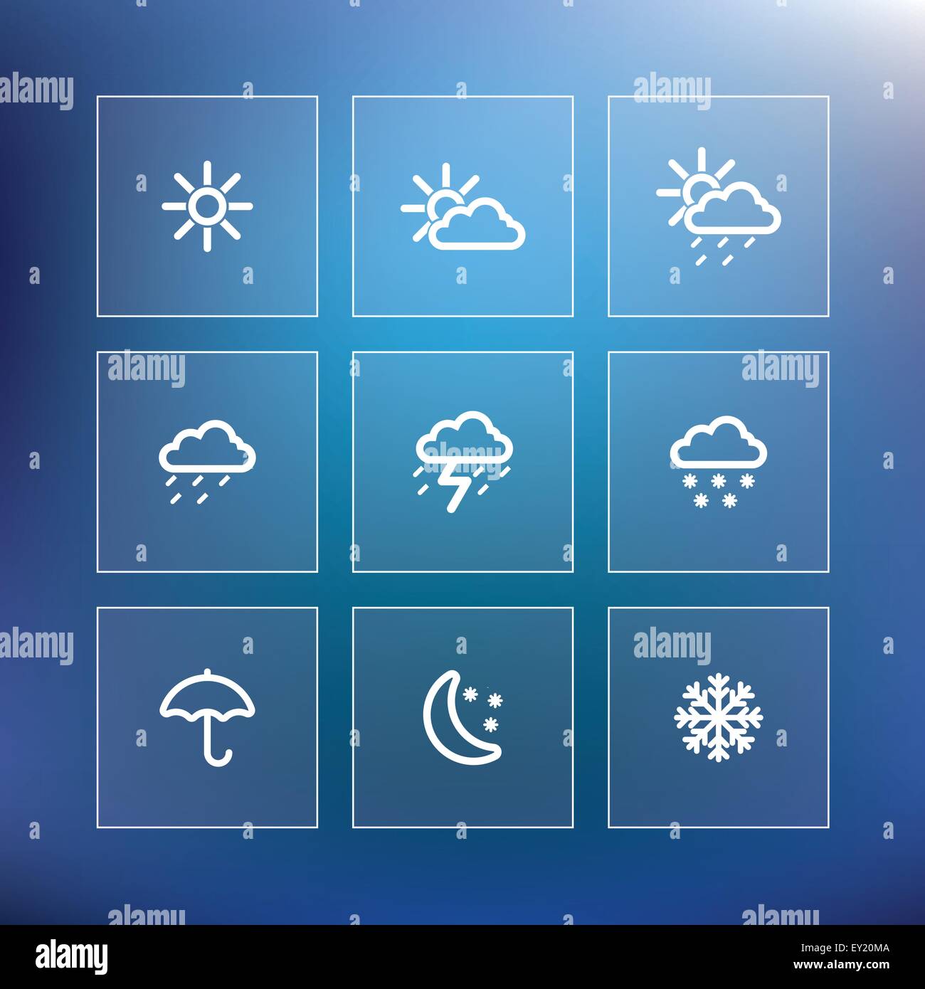 Weather icon set - vector illustration Stock Vector Image & Art - Alamy