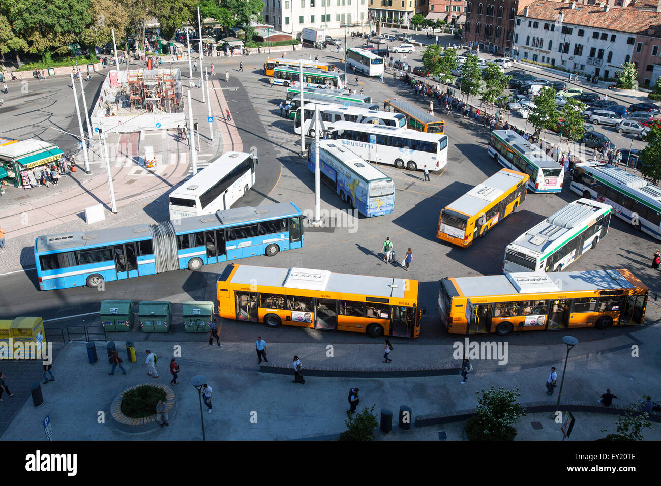Central Bus Station, Piazzale Roma, Venice on May 18, 2015. (CTK Photo/Krystof Kriz) Stock Photo