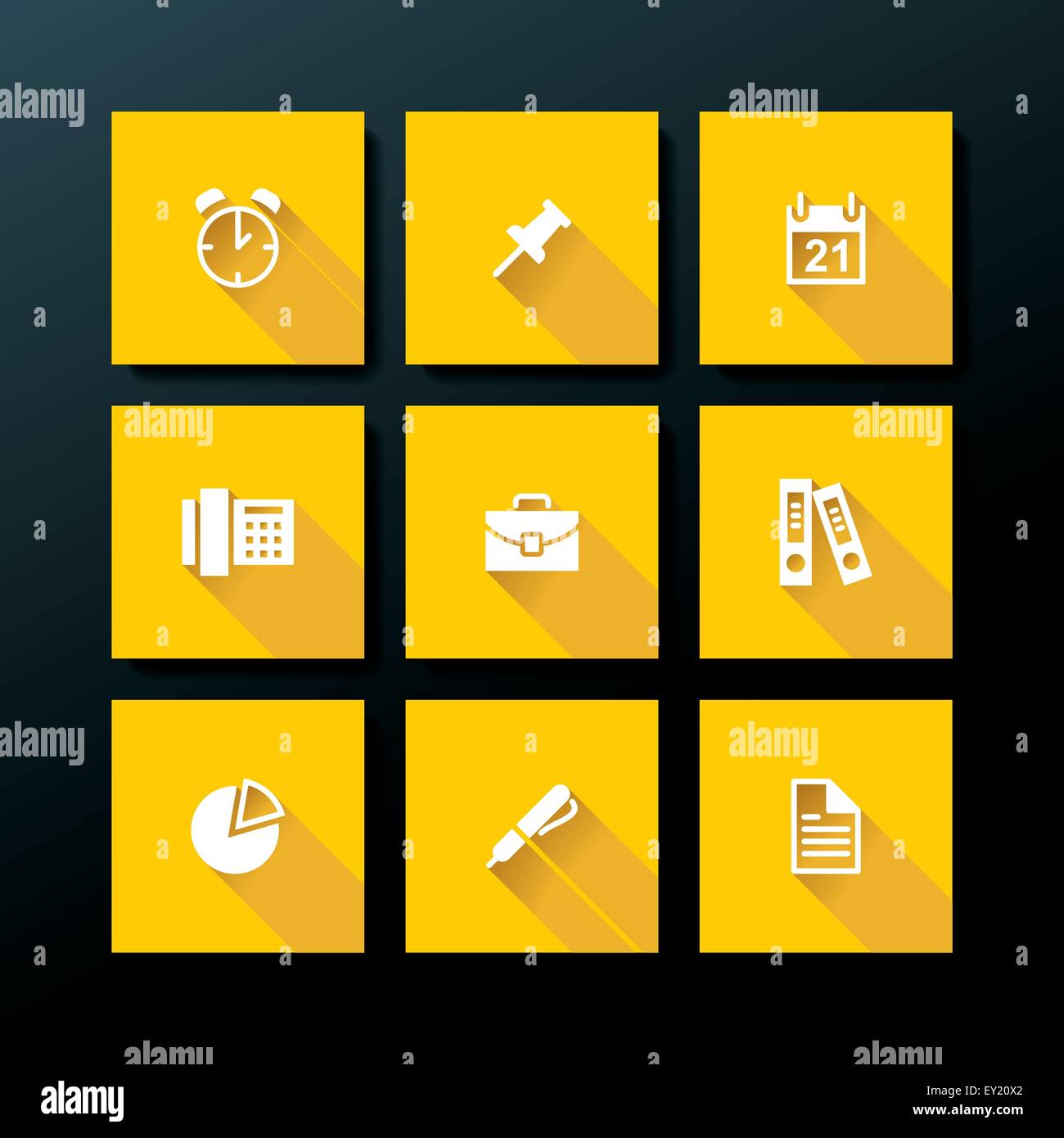 Flat office icon set - vector illustration Stock Vector Image & Art - Alamy