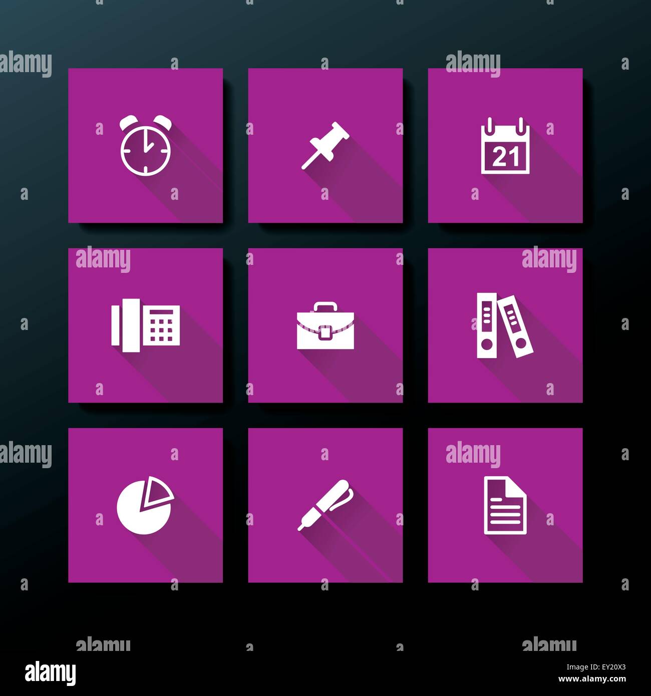 Flat office icon set - vector illustration Stock Vector Image & Art - Alamy
